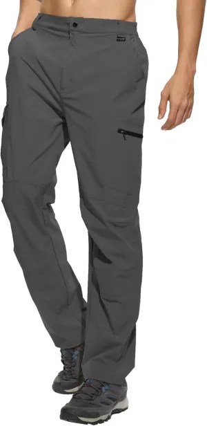 Work Pants for Men Waterproof Lightweight Quick Dry Travel Fishing Camping Men Hiking Cargo Pants Outdoor 6 Pockets