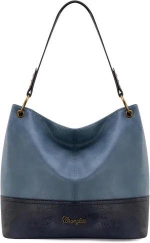 Wrangler Hobo Bags for Women Vegan Leather Top Handle Shoulder Purses and Handbags