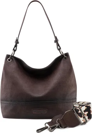 Wrangler Hobo Bags for Women Vegan Leather Top Handle Shoulder Purses and Handbags