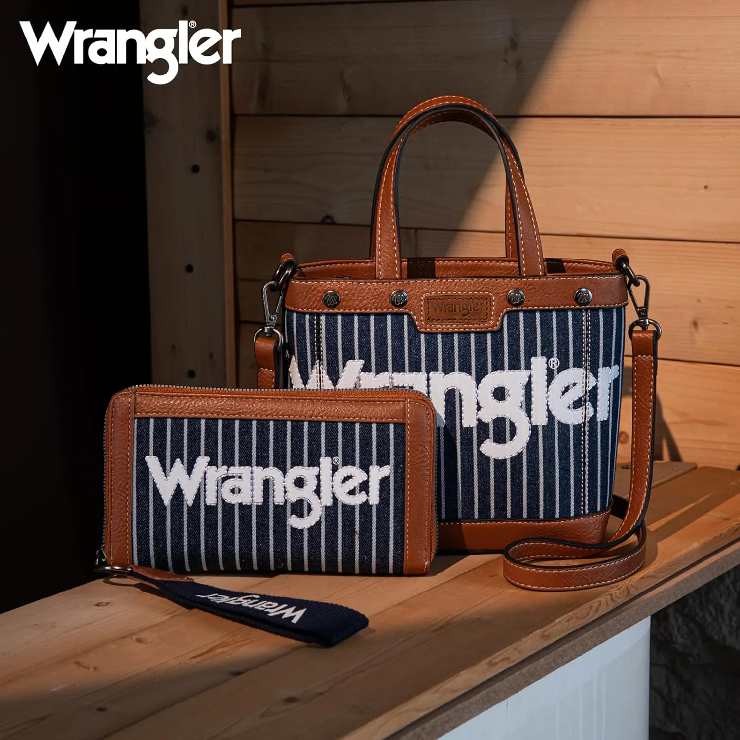 Wrangler Tote Bag for Women Vintage Top Handle Handbags and Shoulder Bag