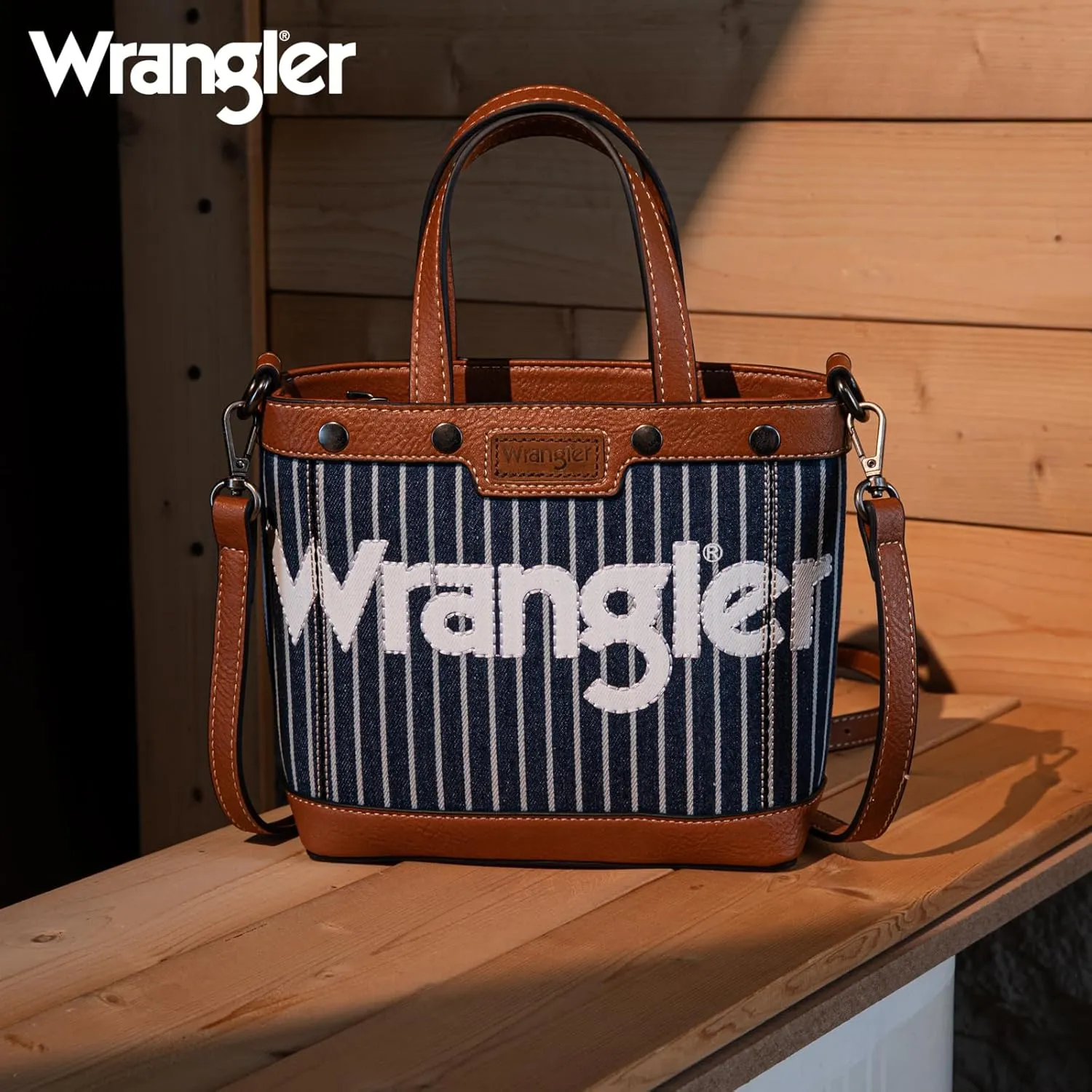 Wrangler Tote Bag for Women Vintage Top Handle Handbags and Shoulder Bag