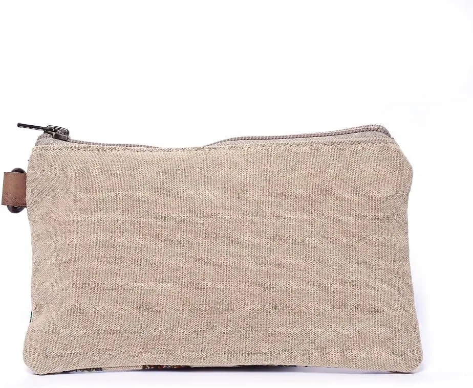 Wristlet Wallets for Women - 4.7" x 8" Handcrafted Womens Wallet, 100% Cotton Canvas with Leather Strap