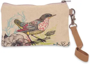 Wristlet Wallets for Women - 4.7" x 8" Handcrafted Womens Wallet, 100% Cotton Canvas with Leather Strap