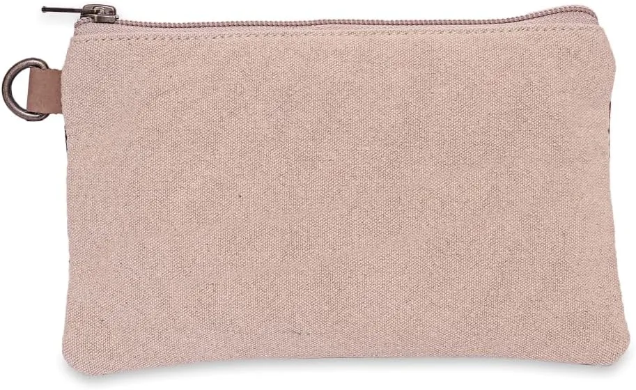 Wristlet Wallets for Women - 4.7" x 8" Handcrafted Womens Wallet, 100% Cotton Canvas with Leather Strap