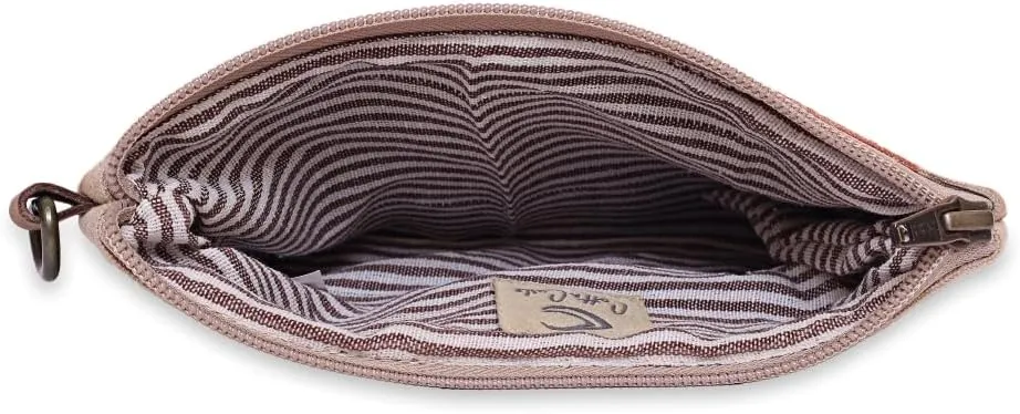 Wristlet Wallets for Women - 4.7" x 8" Handcrafted Womens Wallet, 100% Cotton Canvas with Leather Strap