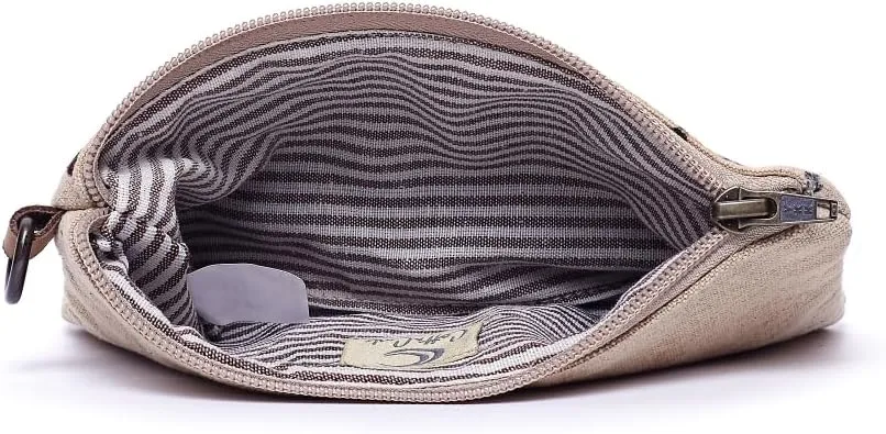 Wristlet Wallets for Women - 4.7" x 8" Handcrafted Womens Wallet, 100% Cotton Canvas with Leather Strap