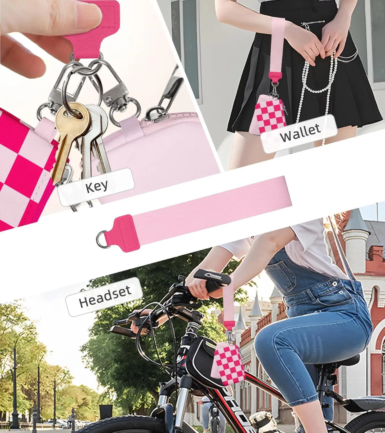 Wristlet Wallets for Women Ladies Teen Girls Female Credit Card Holder Wallets Cute Aesthetic Unique Modern Cardholder Purse Keychain Zipper