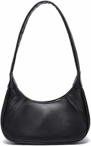 YIKOEE Small Crescent Shoulder Bag for Women with Zipper Closure