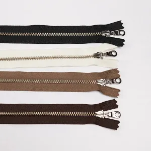 YKK 4.5 Nickel Bag Zipper with Donut Pull 12 Inch
