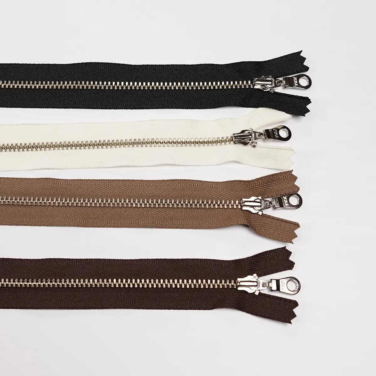 YKK 4.5 Nickel Bag Zipper with Donut Pull 12 Inch