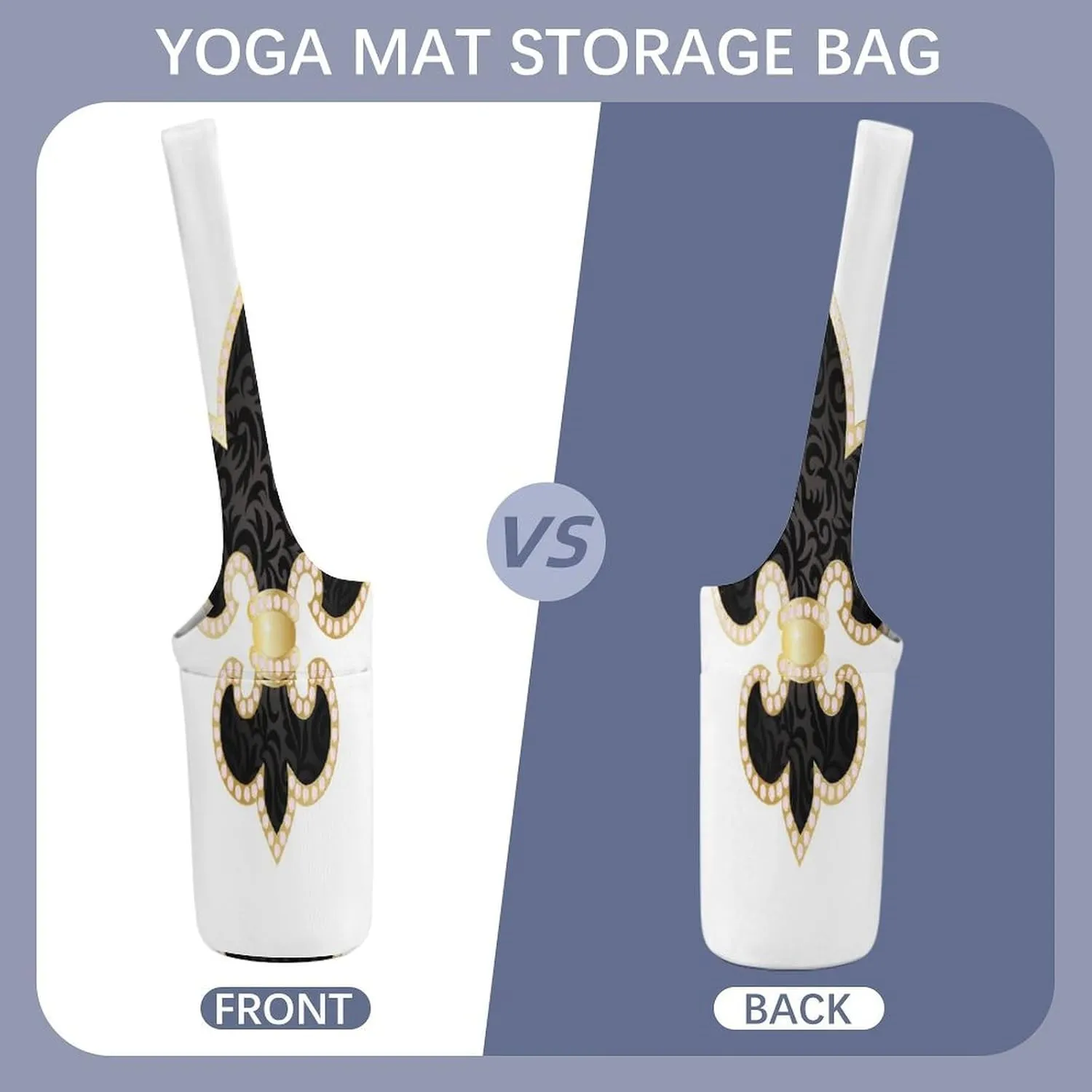 Yoga Mat Bag, Soft Canvas Storage Bag Fashion Mat Bag for Clothes Dorm Organizer with Pocket Shoulder Strap