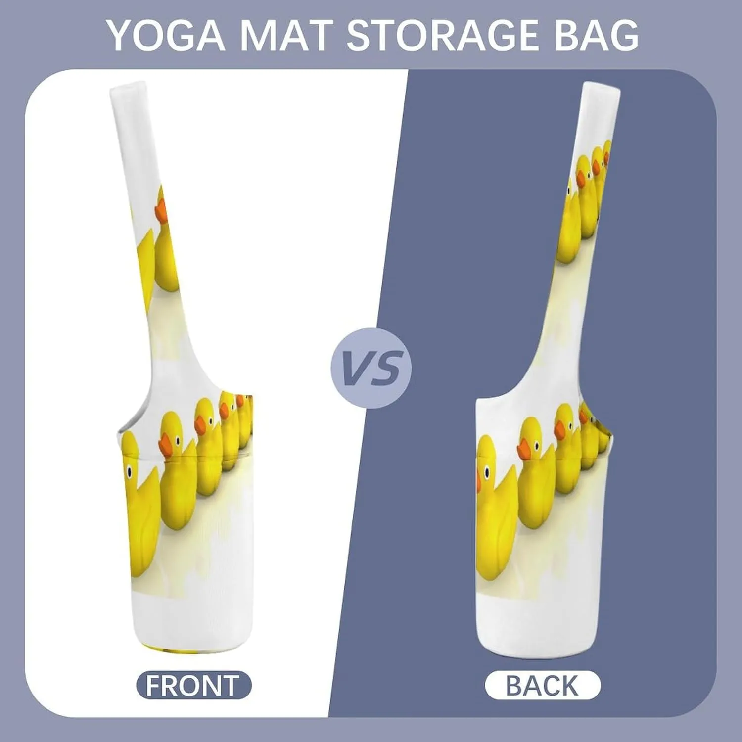 Yoga Mat Bag, Soft Canvas Storage Bag Fashion Mat Bag for Clothes Dorm Organizer with Pocket Shoulder Strap