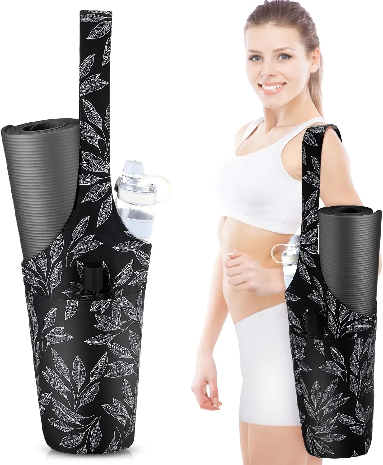 Yoga Mat Bag Yoga Bags With Shoulder Strap Gym Pocket Sack Long Sports Carrier Tote Exercise Pad Holder For Women Yogi