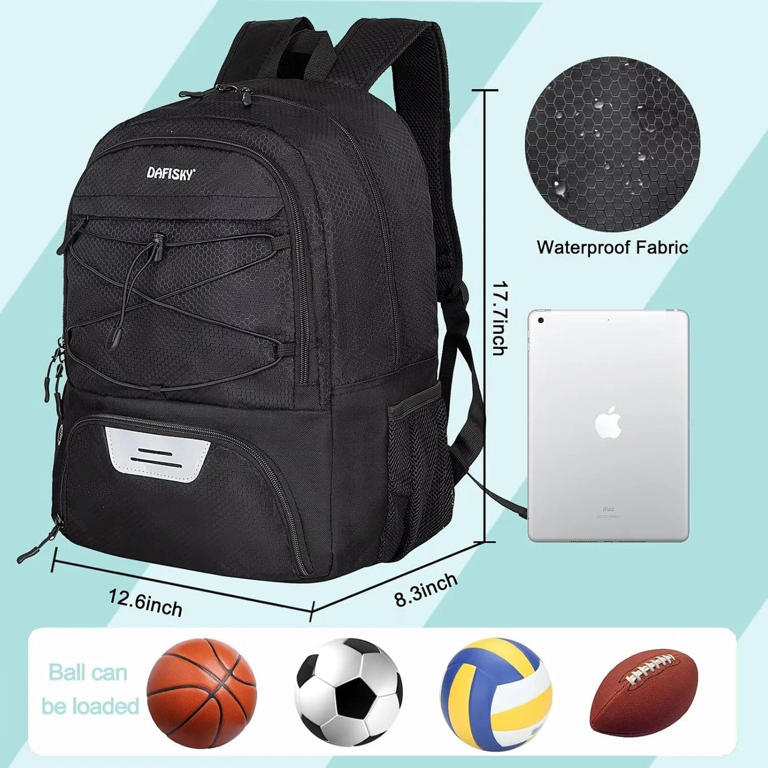 Youth Soccer Backpack - Soccer Bag with Shoes and Ball Compartment Sports Bag for Basketball Volleyball Football