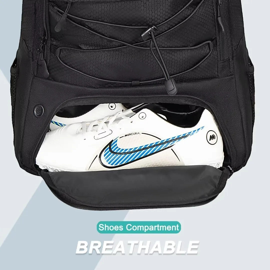 Youth Soccer Backpack - Soccer Bag with Shoes and Ball Compartment Sports Bag for Basketball Volleyball Football