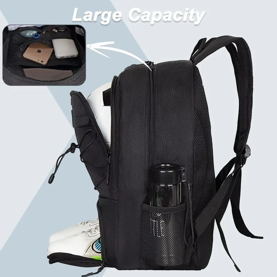 Youth Soccer Backpack - Soccer Bag with Shoes and Ball Compartment Sports Bag for Basketball Volleyball Football