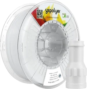 YXPOLYER 3D Printer Filament Nylon Filament PA6 2.2 lbs 1kg White Nylon with Heat-Resistant and No Warp PC Spool, 3D Printing Filament Easy PA 1.75mm
