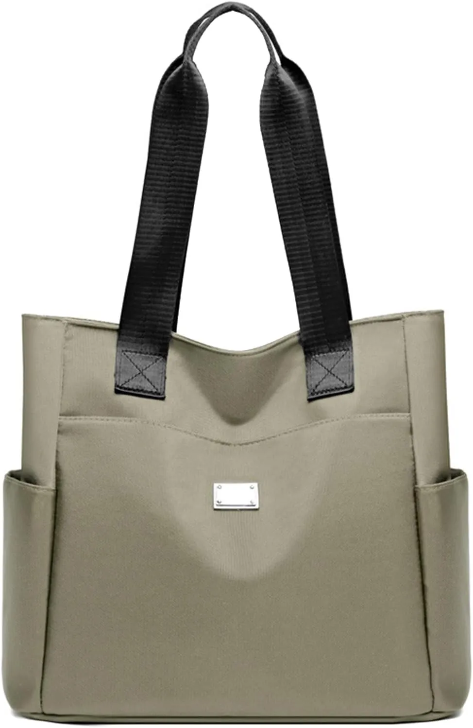 Zcjeaneviln Bag Waterproof, 2025 Large Capacity Waterproof Multi Pocket Nylon Shoulder Bag, Stylish and Lightweigh (Khaki)