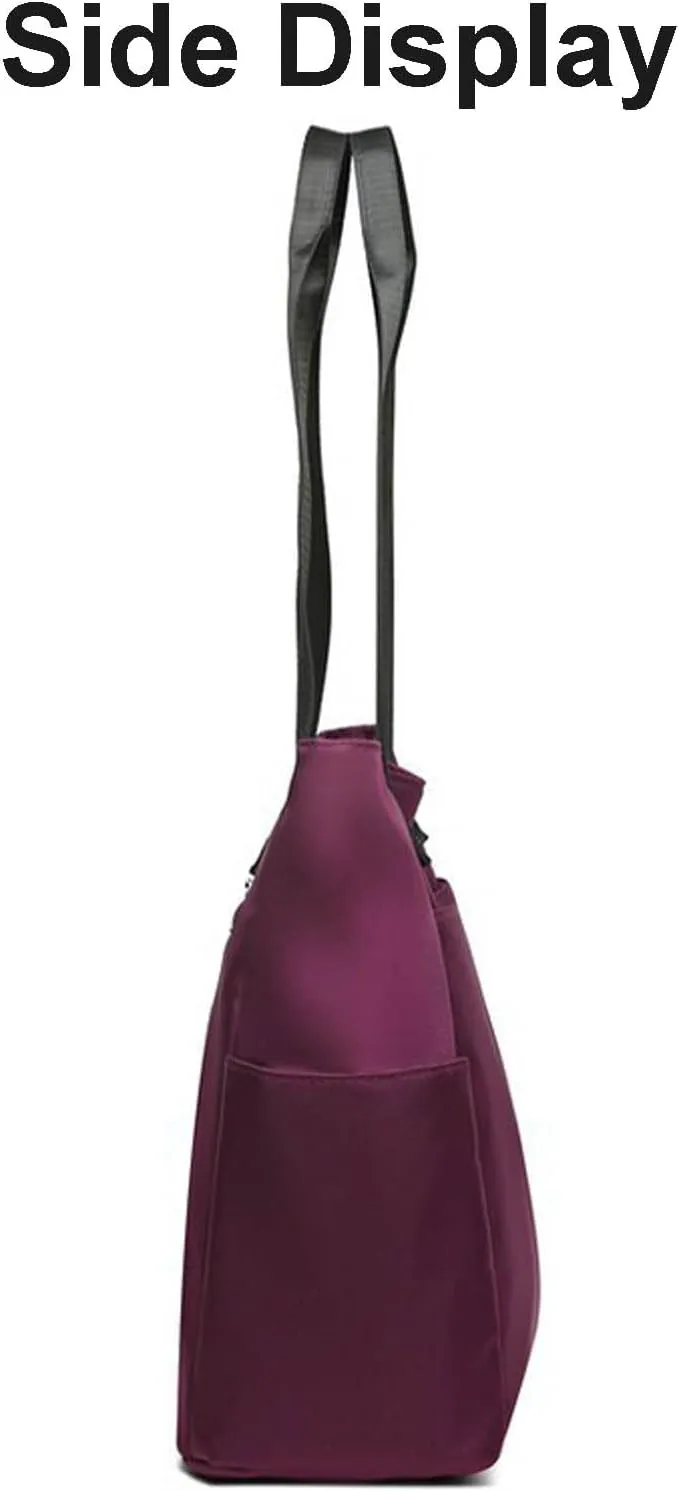 Zcjeaneviln Bag Waterproof Crossbody, Large Capacity Water Repellent Multi Pocket Nylon Shoulder Bag for Women