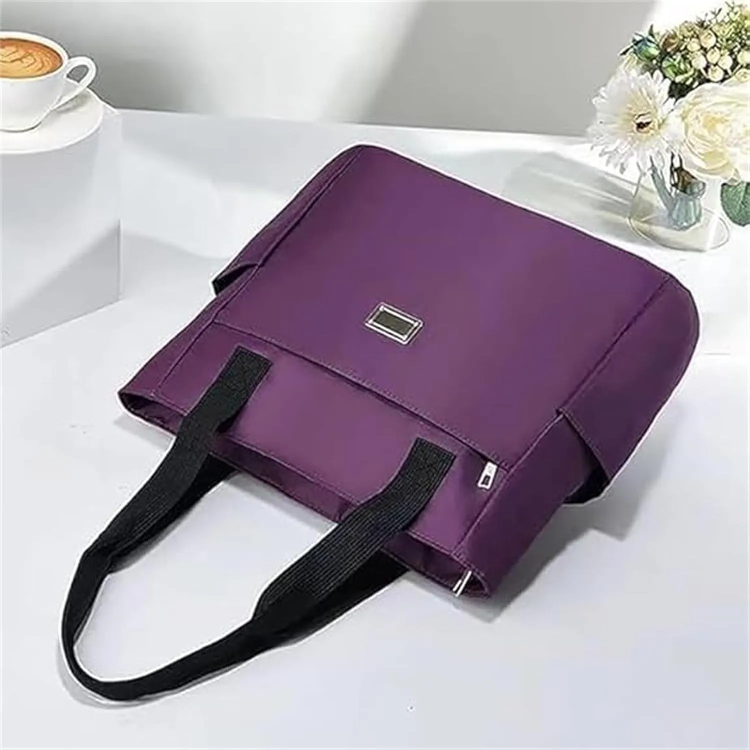 Zcjeaneviln Bag Waterproof, Large Capacity Water Repellent Multi Pocket Oxford Cloth Shoulder Bag, for Commuting, Travel