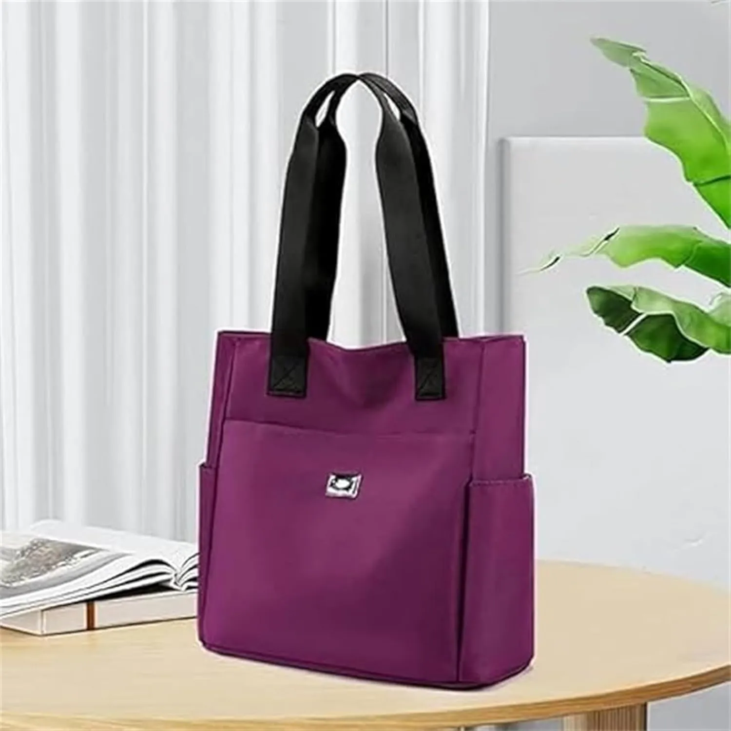 Zcjeaneviln Bag Waterproof, Large Capacity Water Repellent Multi Pocket Oxford Cloth Shoulder Bag, for Commuting, Travel