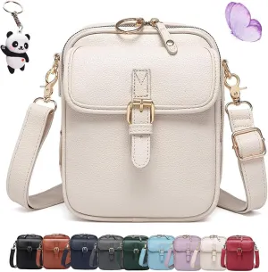 Zealburst 5 Purse, Zealburst Crossbody Leather Bag, Forcipower Large Capacity Anti-Theft Vintage Bag with Built in Wallet