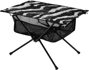 Zebra Stripes Black Portable Folding Camping Table, Compact Lightweight Beach Table with Carrying Bag for Outdoor Picnics, BBQs, Camp