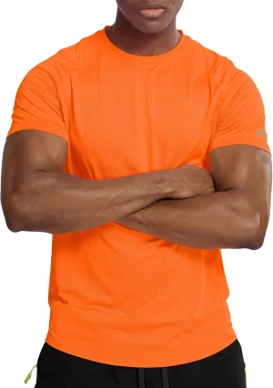 Zengjo Mens Workout Shirts Quick Dry Short Sleeve Athletic Running Gym T Shirt