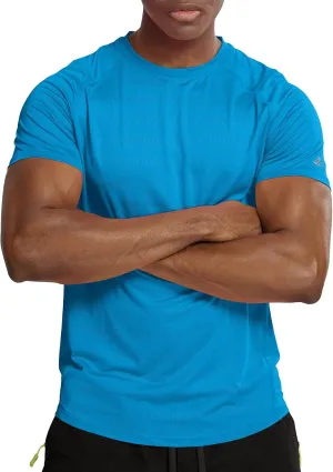 Zengjo Mens Workout Shirts Quick Dry Short Sleeve Athletic Running Gym T Shirt