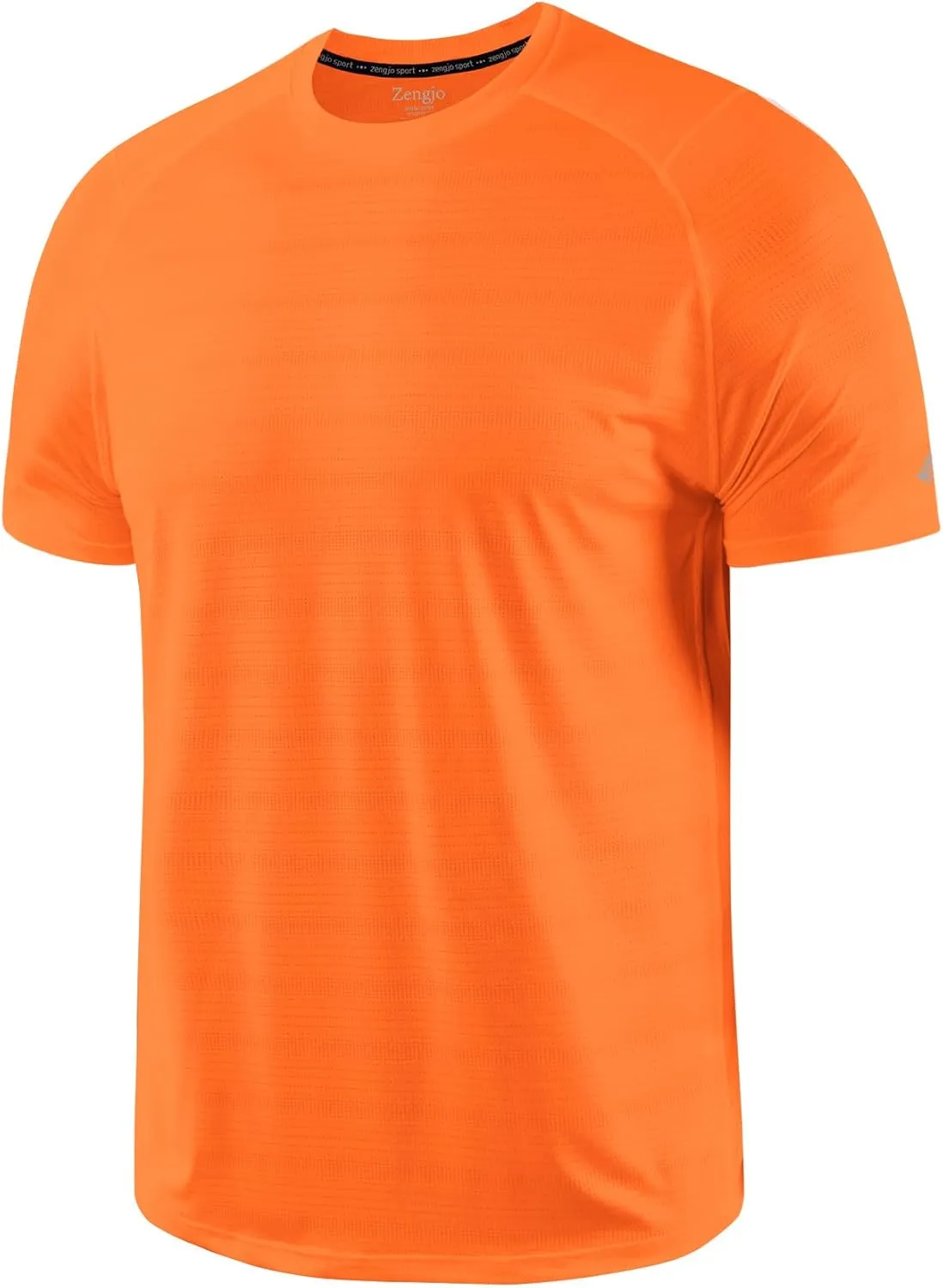 Zengjo Mens Workout Shirts Quick Dry Short Sleeve Athletic Running Gym T Shirt