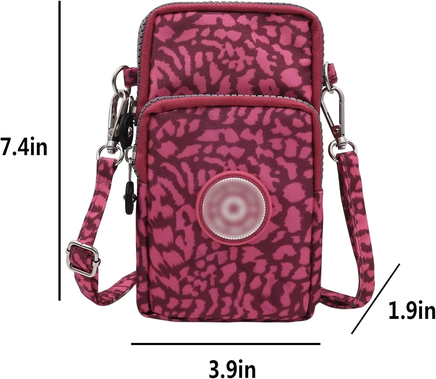 ZGMYC 3-Layers Cellphone Pouch Wristlet Purse Waterproof Sports Armband Shoulder Bag Wallet