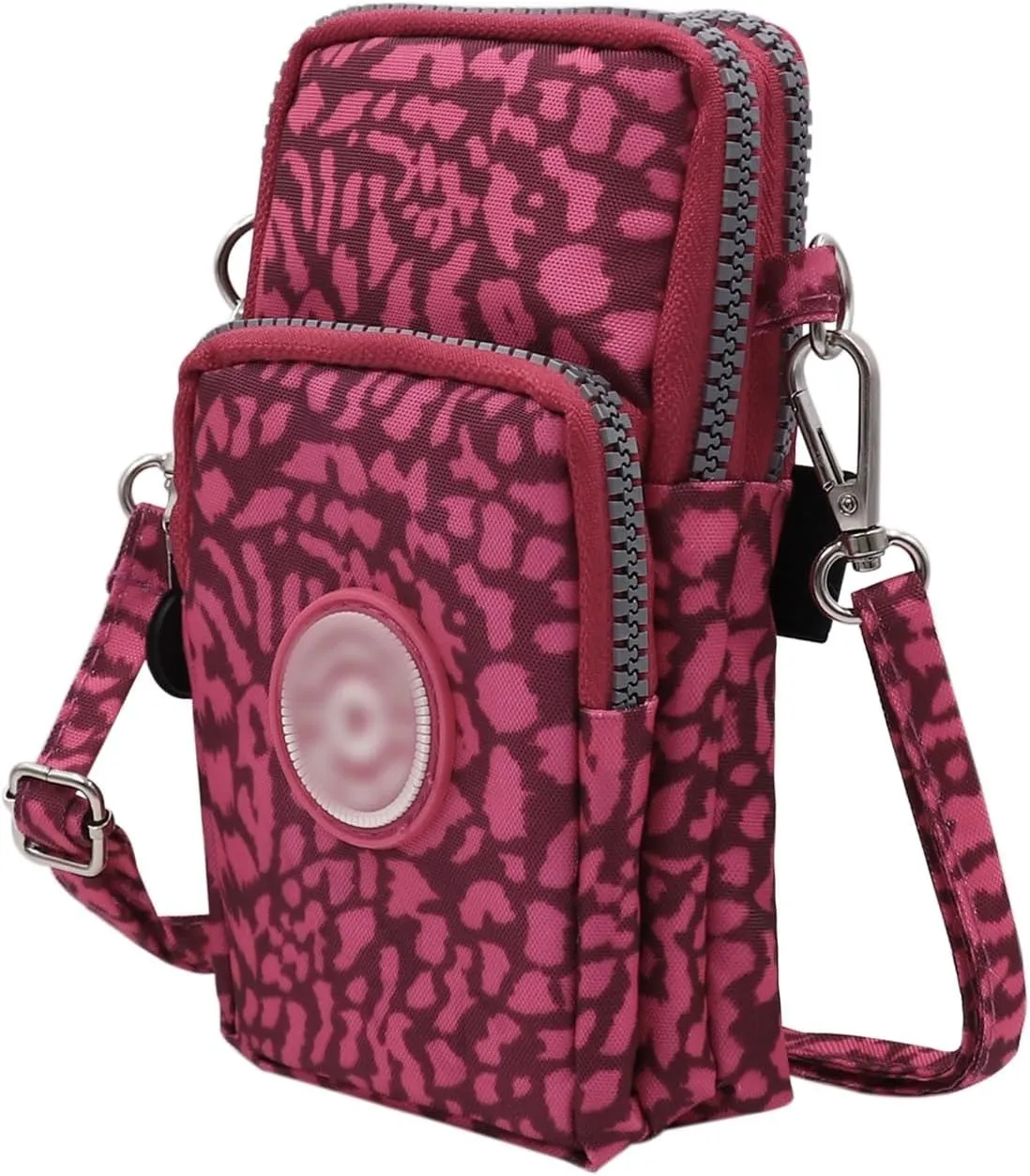 ZGMYC 3-Layers Cellphone Pouch Wristlet Purse Waterproof Sports Armband Shoulder Bag Wallet