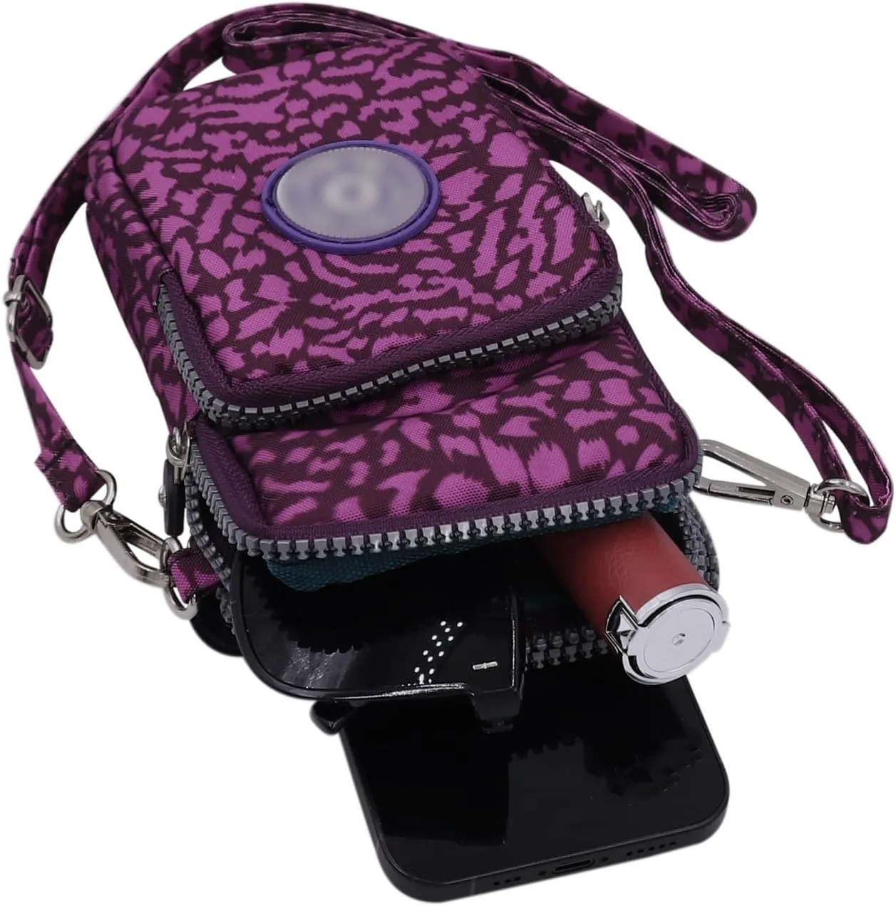 ZGMYC 3-Layers Cellphone Pouch Wristlet Purse Waterproof Sports Armband Shoulder Bag Wallet