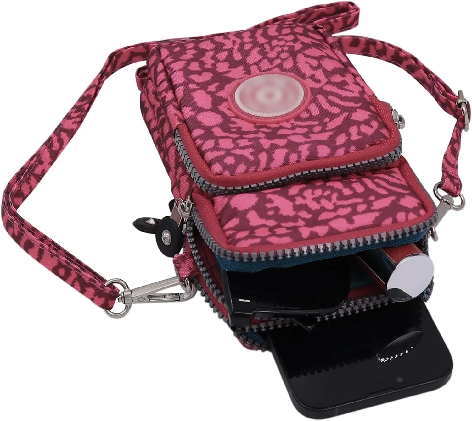 ZGMYC 3-Layers Cellphone Pouch Wristlet Purse Waterproof Sports Armband Shoulder Bag Wallet