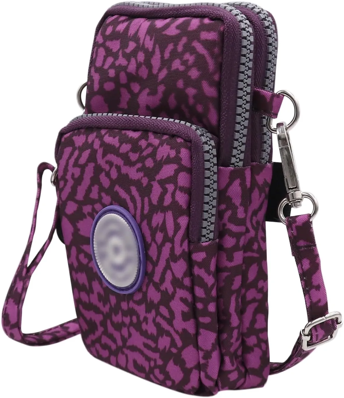 ZGMYC 3-Layers Cellphone Pouch Wristlet Purse Waterproof Sports Armband Shoulder Bag Wallet