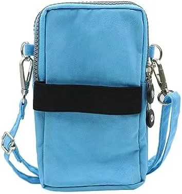 ZGMYC 3-Layers Cellphone Pouch Wristlet Purse Waterproof Sports Armband Shoulder Bag Wallet