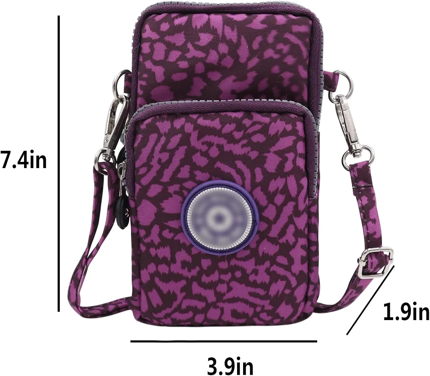 ZGMYC 3-Layers Cellphone Pouch Wristlet Purse Waterproof Sports Armband Shoulder Bag Wallet