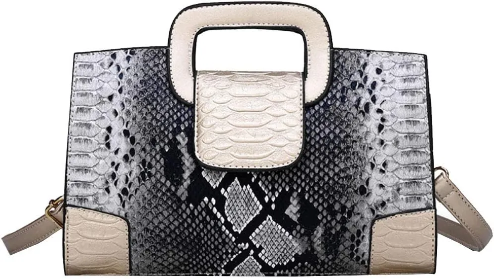 ZLMBAGUS Women Vintage Flap Tote Top Handle Satchel Handbags PU Leather Clutch Purse Shoulder Bag