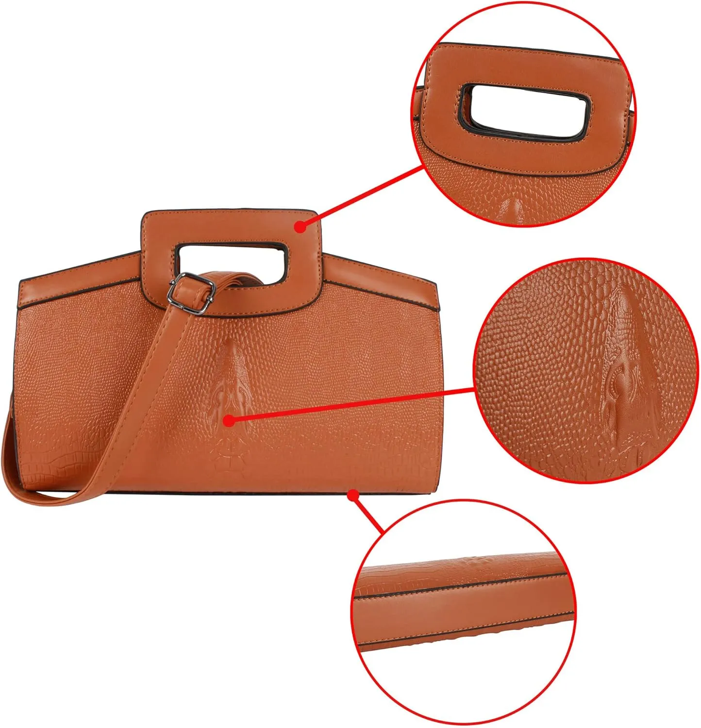 ZLMBAGUS Women Vintage Flap Tote Top Handle Satchel Handbags PU Leather Clutch Purse Shoulder Bag