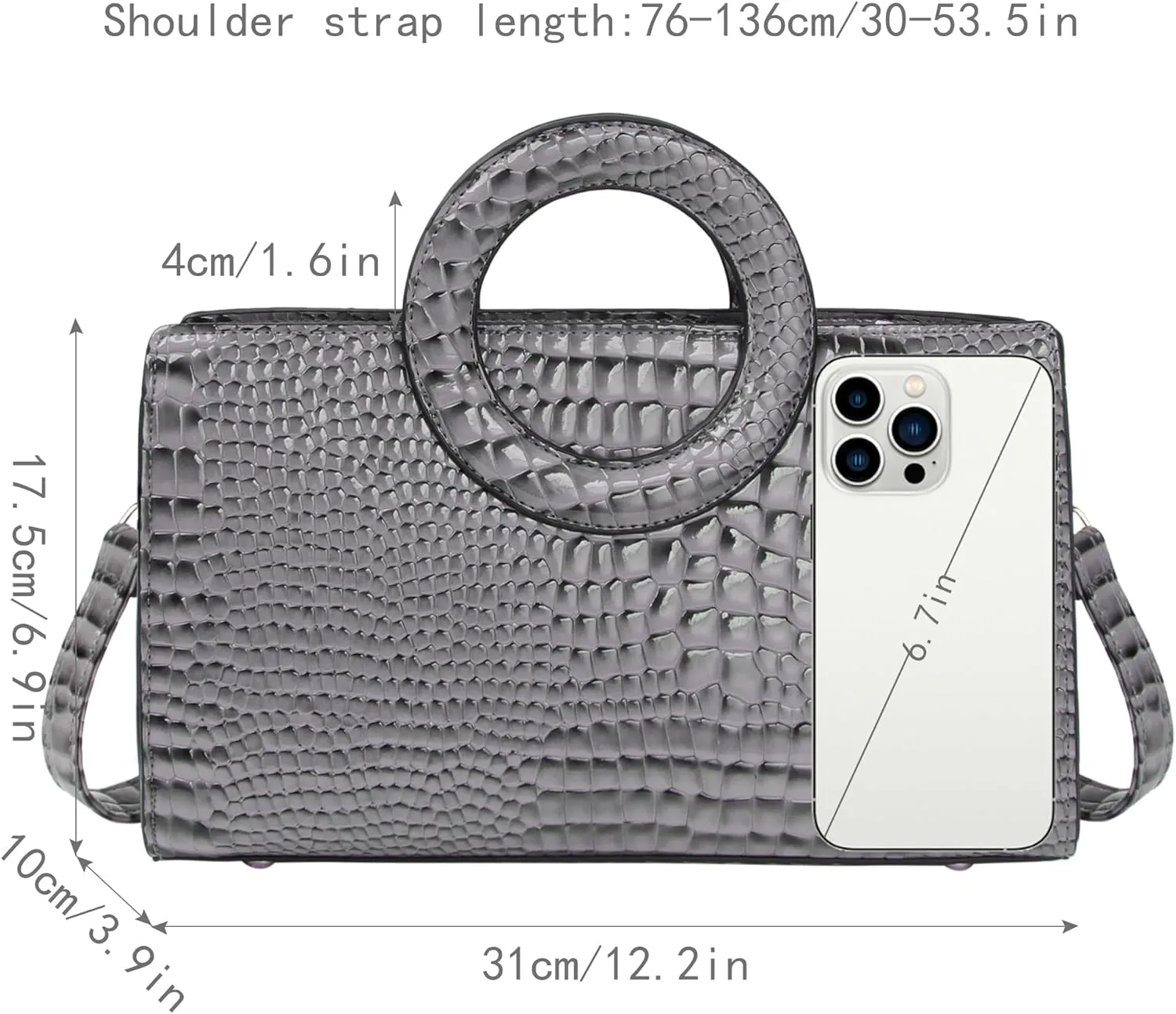 ZLMBAGUS Women Vintage Flap Tote Top Handle Satchel Handbags PU Leather Clutch Purse Shoulder Bag