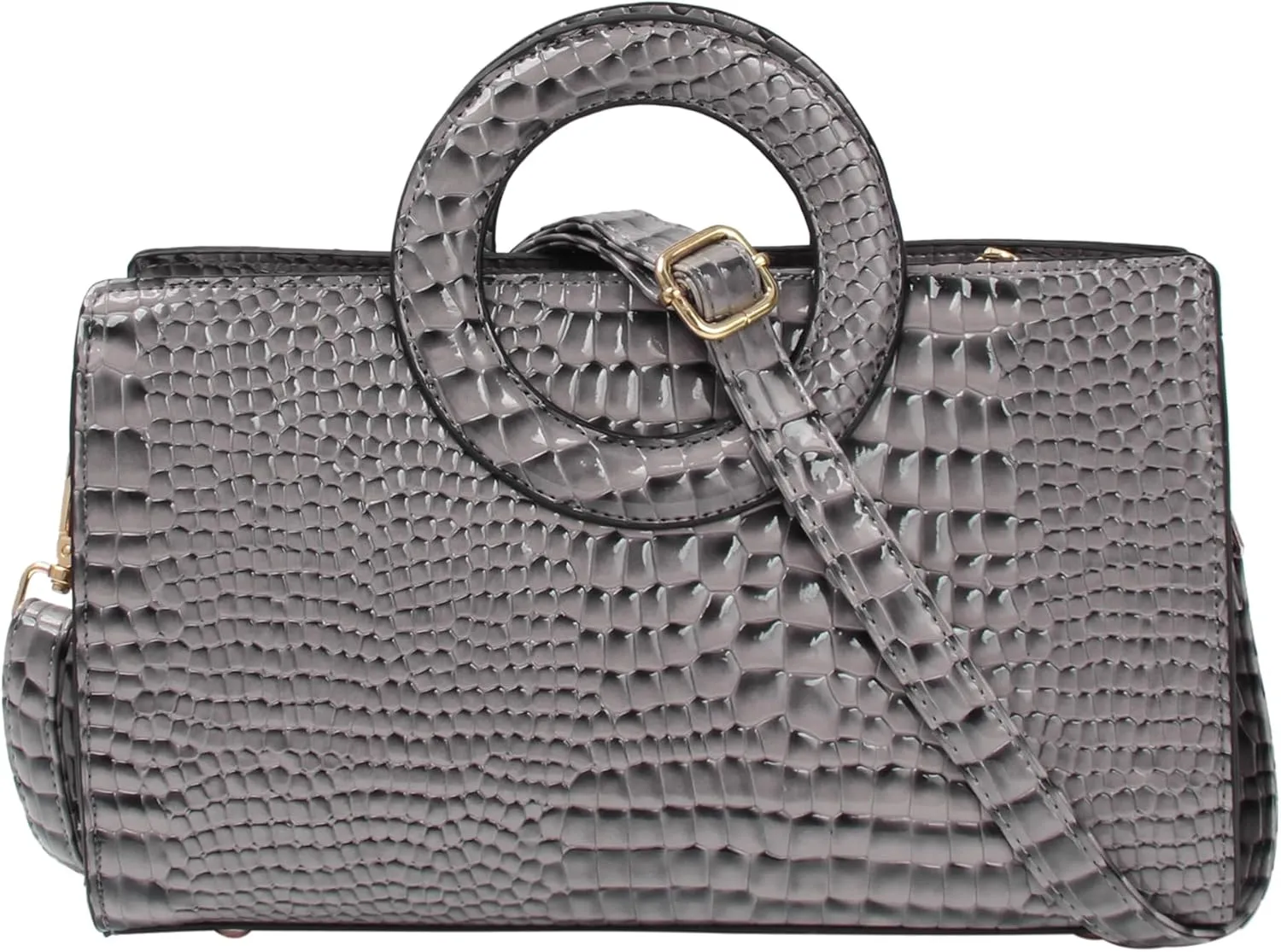 ZLMBAGUS Women Vintage Flap Tote Top Handle Satchel Handbags PU Leather Clutch Purse Shoulder Bag