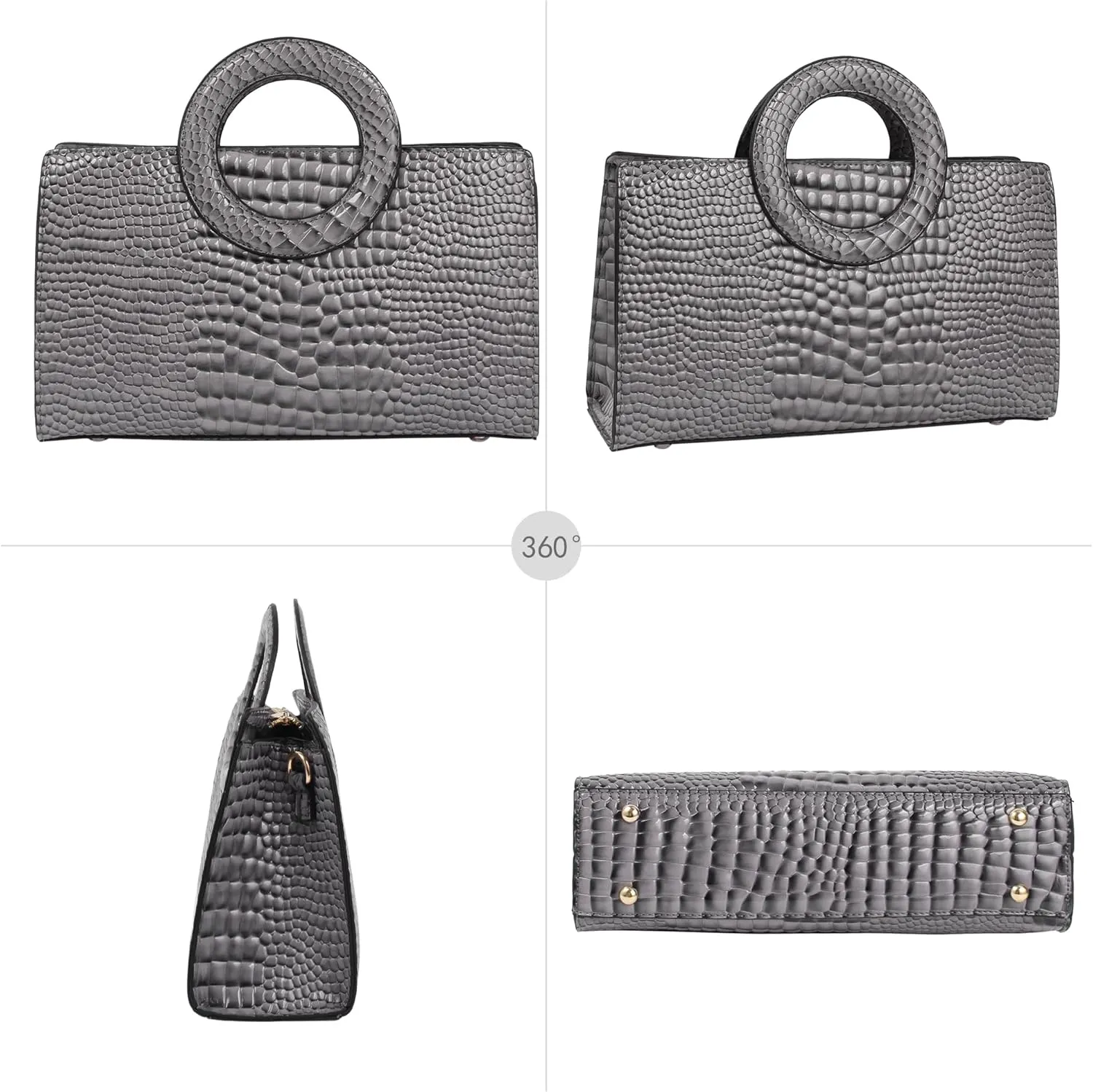 ZLMBAGUS Women Vintage Flap Tote Top Handle Satchel Handbags PU Leather Clutch Purse Shoulder Bag