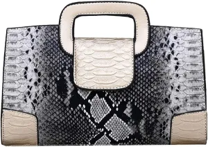 ZLMBAGUS Women Vintage Flap Tote Top Handle Satchel Handbags PU Leather Clutch Purse Shoulder Bag