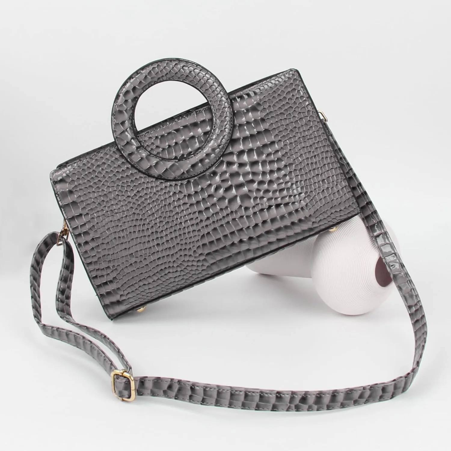 ZLMBAGUS Women Vintage Flap Tote Top Handle Satchel Handbags PU Leather Clutch Purse Shoulder Bag