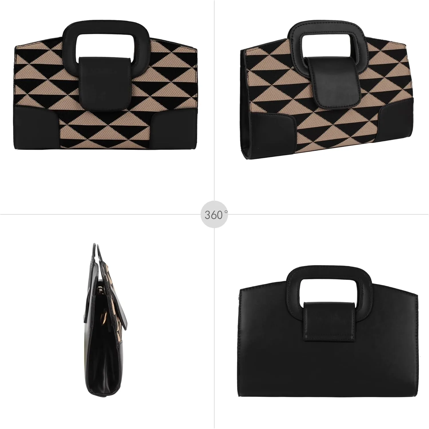 ZLMBAGUS Women Vintage Flap Tote Top Handle Satchel Handbags PU Leather Clutch Purse Shoulder Bag